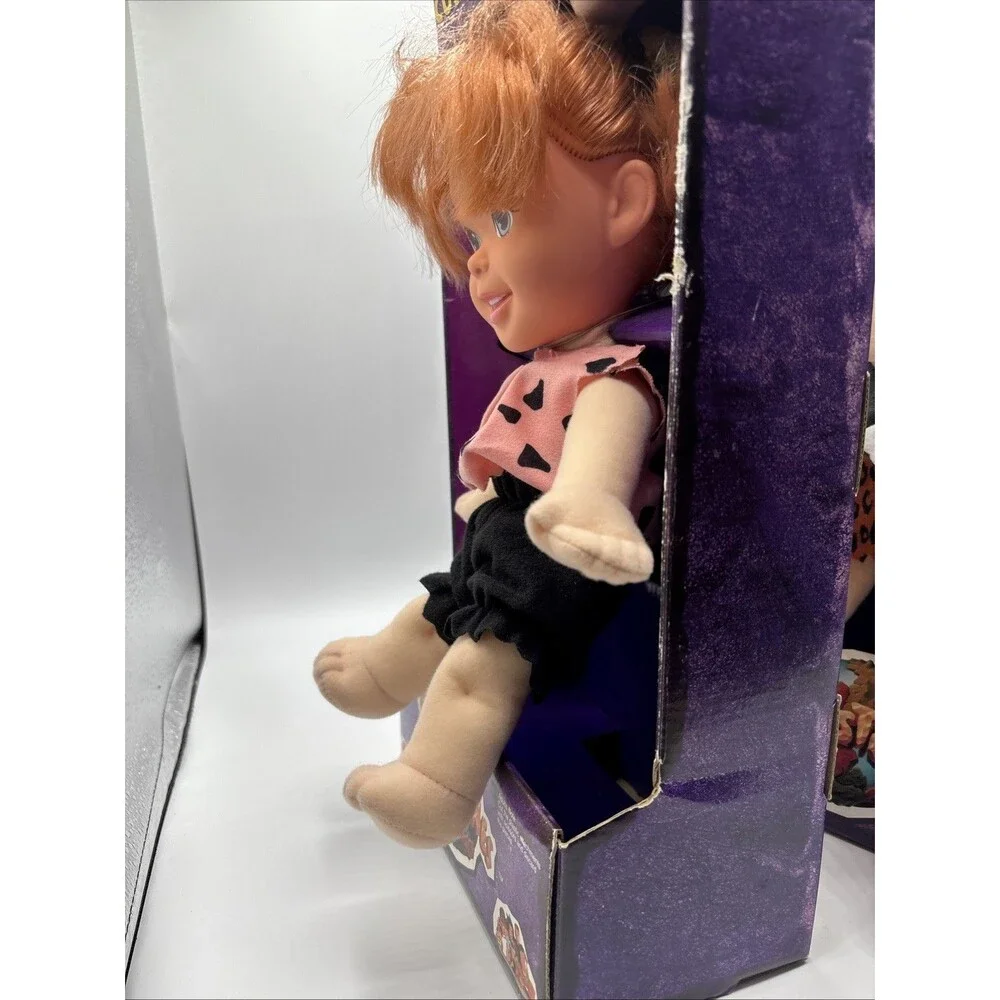 Vtg Bamm Bamm & Pebbles Dolls 1993The Flintstones Movie 12” Stuffed Movie New